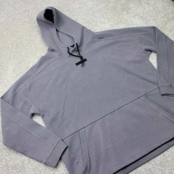 UNRL Hoodie Mens XL Gray Performance Stretch Hooded Sweatshirt Pullover - Picture 5 of 11